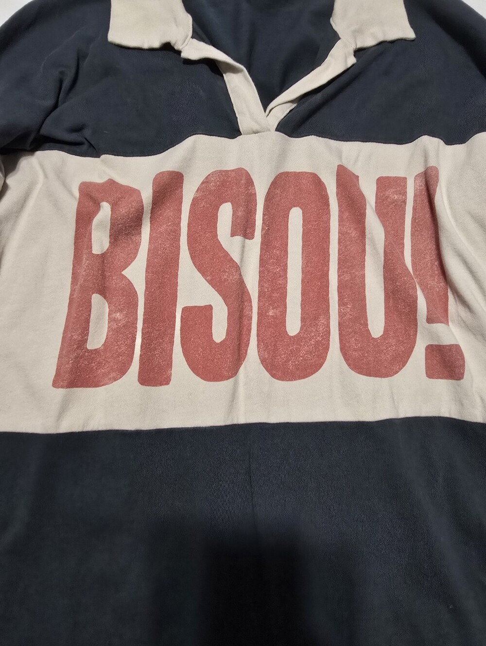 DAYDREAMER Bisou Rugby Long Sleeve Shirt Tops Collared Size L - Picture 4 of 13